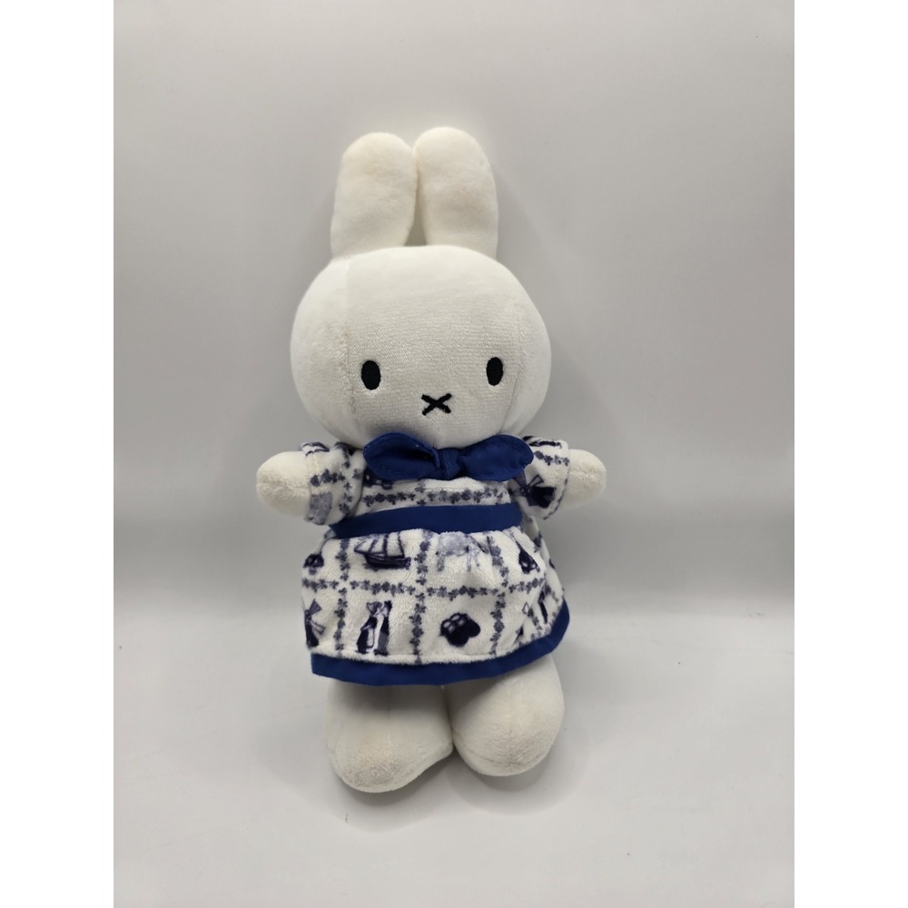 Plush Miffy Rabbit 9" Tall Dutch Pattern Dress